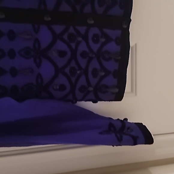 Vintage Purple and Black Women's Cardigan With Embellishments Sz XS - Picture 3 of 6